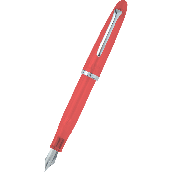 Sailor Compass 1911 Steel Fountain Pen Set - Transparent Red - Pen Boutique Ltd