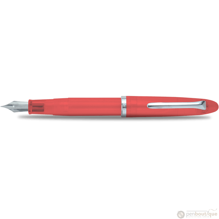 Sailor Compass 1911 Steel Fountain Pen Set - Transparent Red - Pen Boutique Ltd