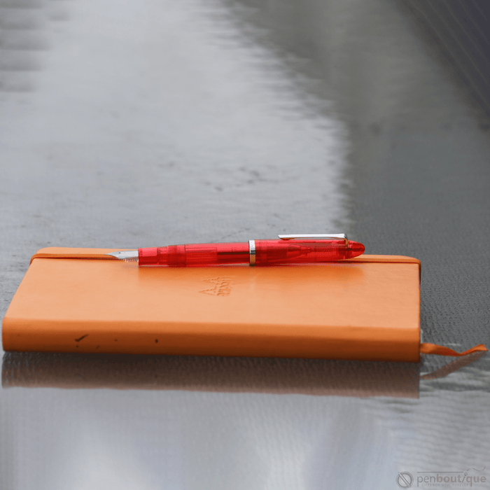 Sailor Compass 1911 Steel Fountain Pen Set - Transparent Red - Pen Boutique Ltd