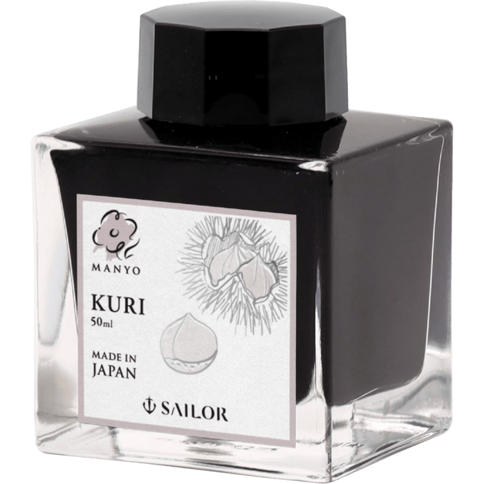 Sailor Manyo Ink Bottle - Kuri (Chestnut Brown) - 50ml (Overseas Exclusive) - Pen Boutique Ltd
