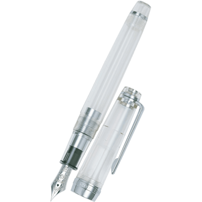 Sailor Professional Gear Fountain Pen - Transparent - Silver Trim - Slim - Pen Boutique Ltd