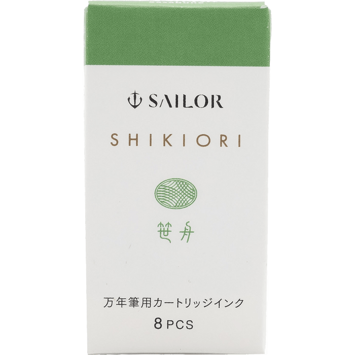 Sailor Shikiori Ink Cartridge - Kusa Asobi Sasabune (Bamboo Leaf Boat - Blue) - Pen Boutique Ltd
