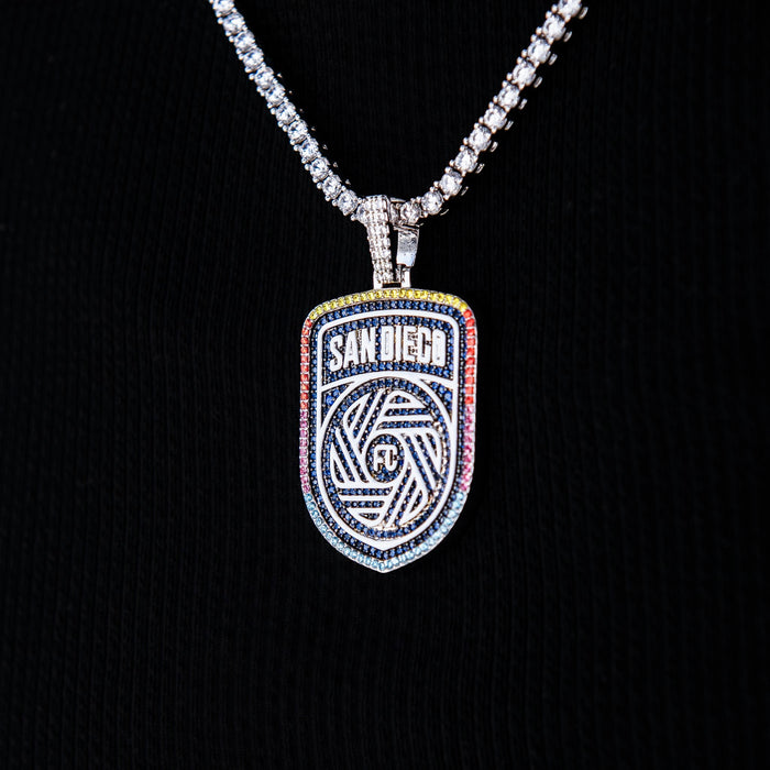 San Diego FC Official MLS Logo Pendant in White Gold
