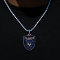 San Jose Earthquakes Official MLS Logo Pendant in White Gold