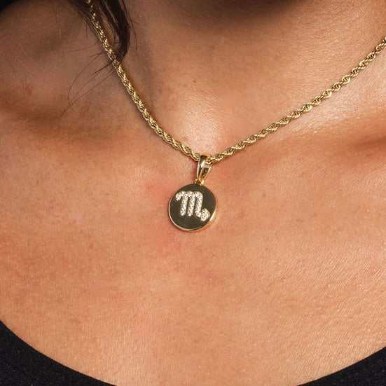 Scorpio Micro Coin Pendant - The GLD Shop