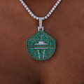 Seattle Storm Official WNBA 2025 Logo Pendant in White Gold