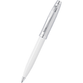 Sheaffer 100 Ballpoint Pen - White - Chrome Trim - Pen Boutique Ltd