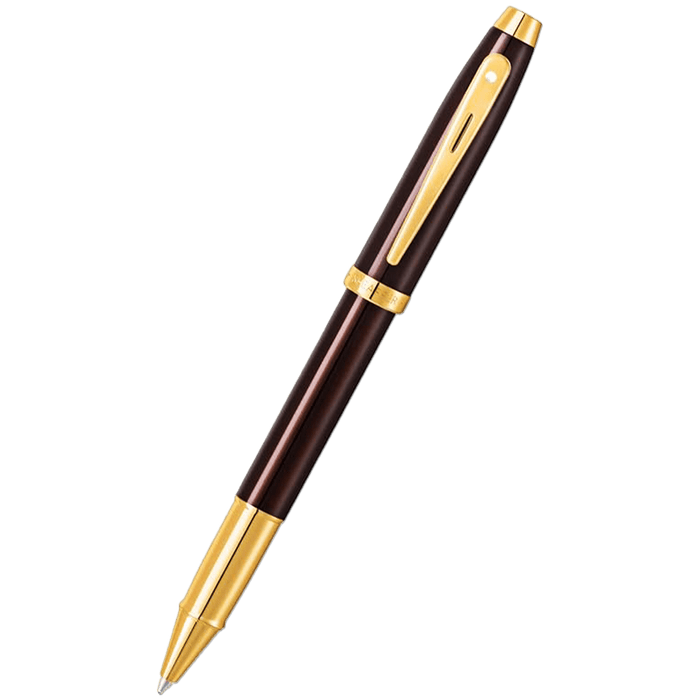 Sheaffer 100 Rollerball Pen - Coffee Brown Lacquer - Gold Trim - Pen Boutique Ltd