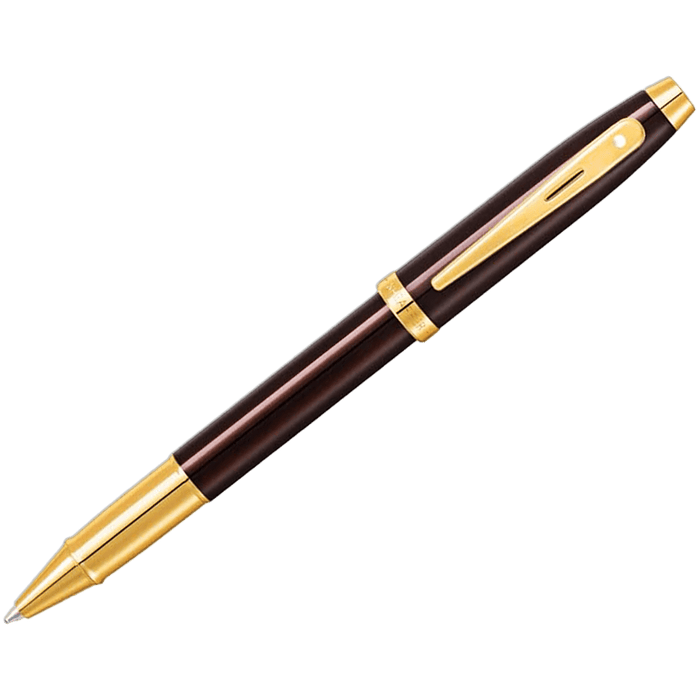 Sheaffer 100 Rollerball Pen - Coffee Brown Lacquer - Gold Trim - Pen Boutique Ltd