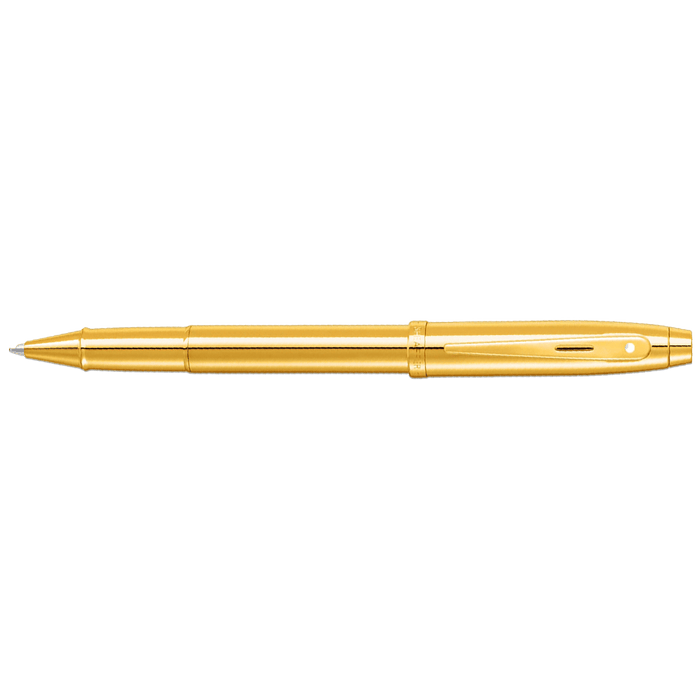 Sheaffer 100 Rollerball Pen - Glossy PVD Gold - Gold Trim - Pen Boutique Ltd