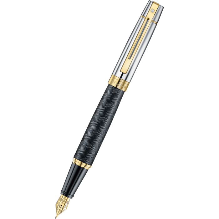 Sheaffer 300 Fountain Pen - Engraved Matt Black - Pen Boutique Ltd