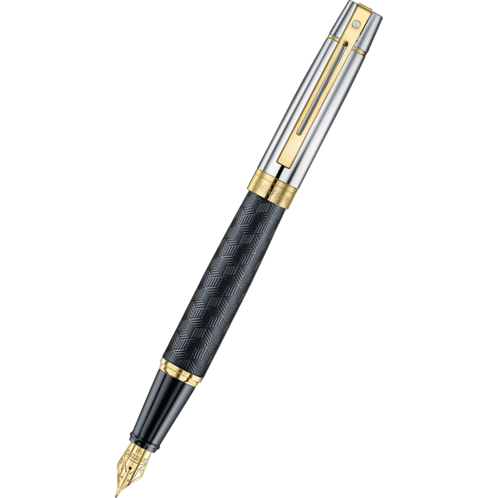 Sheaffer 300 Fountain Pen - Engraved Matt Black - Pen Boutique Ltd