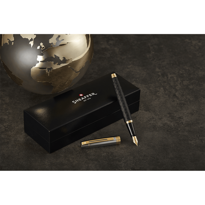 Sheaffer 300 Fountain Pen - Engraved Matt Black - Pen Boutique Ltd