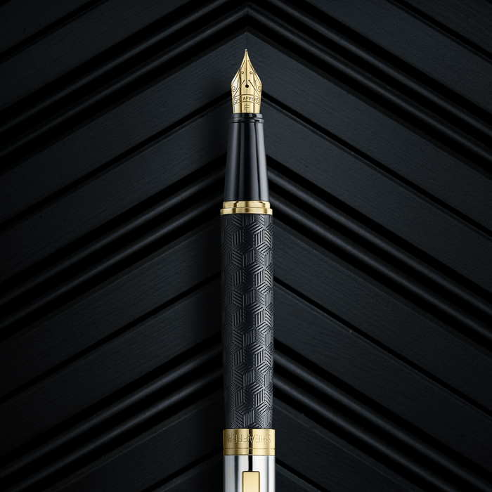 Sheaffer 300 Fountain Pen - Engraved Matt Black - Pen Boutique Ltd