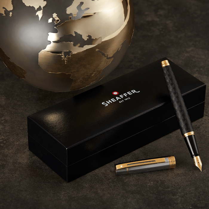 Sheaffer 300 Fountain Pen - Engraved Matt Black - Pen Boutique Ltd