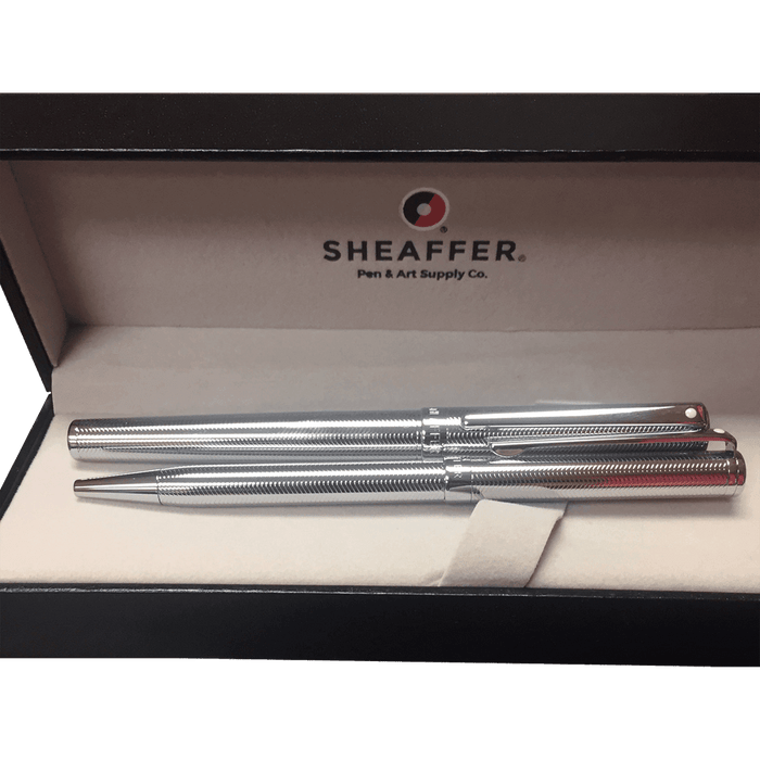 Sheaffer Intensity Ballpoint and Rollerball Pen Set - Chrome - Pen Boutique Ltd