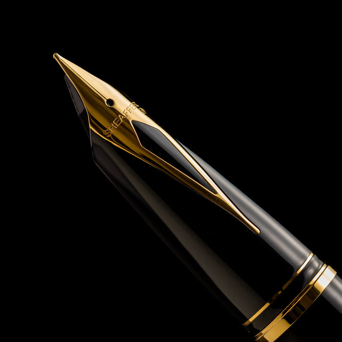 Sheaffer Legacy Fountain Pen - Black - Chrome Cap - 14K Gold PVD Trim - Pen Boutique Ltd