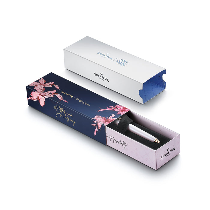 Sheaffer Prelude x Emily in Paris Mini Ballpoint Pen with Swarovski Crystal - Pastel Pink - Pen Boutique Ltd