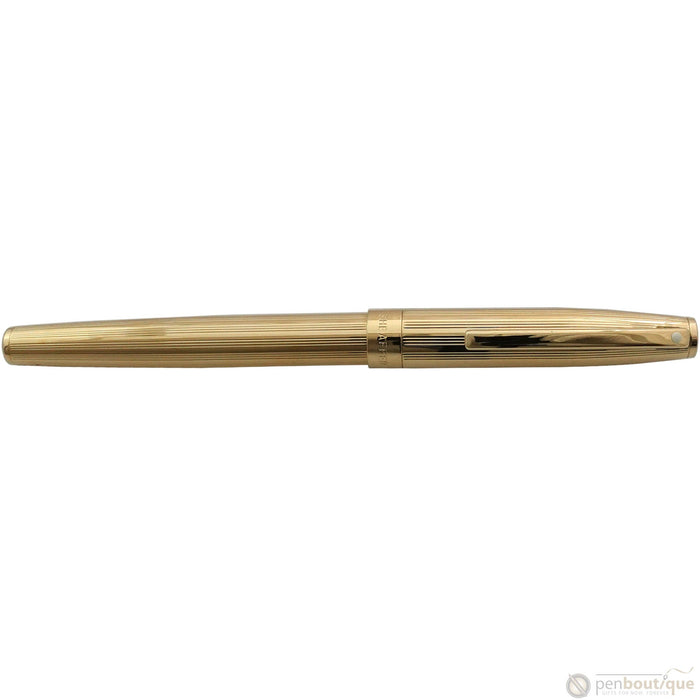 Sheaffer Sagaris Fountain Pen - Fluted Gold Tone Medium - Pen Boutique Ltd