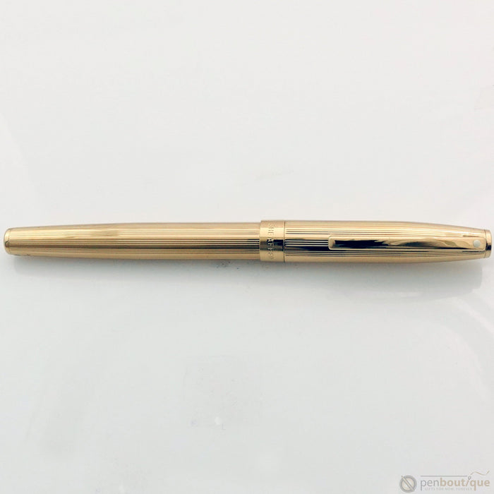 Sheaffer Sagaris Fountain Pen - Fluted Gold Tone Medium - Pen Boutique Ltd