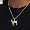 Simple Goat Pendant in Yellow Gold