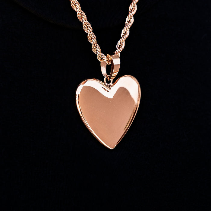 Simple Heart Pendant in Rose Gold