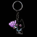 Smoking Cat Keychain