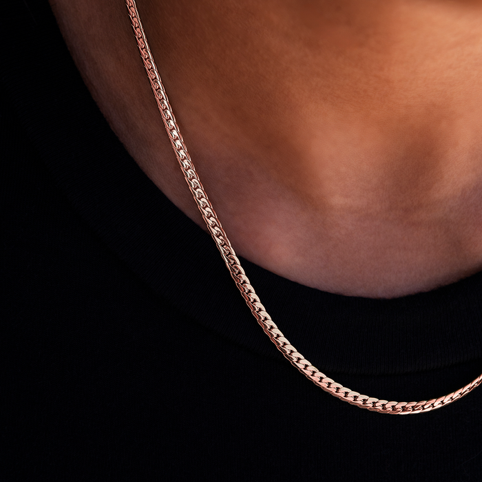 South Beach Cuban™ Necklace in Rose Gold- 3mm