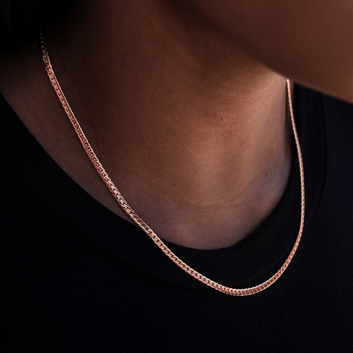 South Beach Cuban™ Necklace in Rose Gold- 3mm