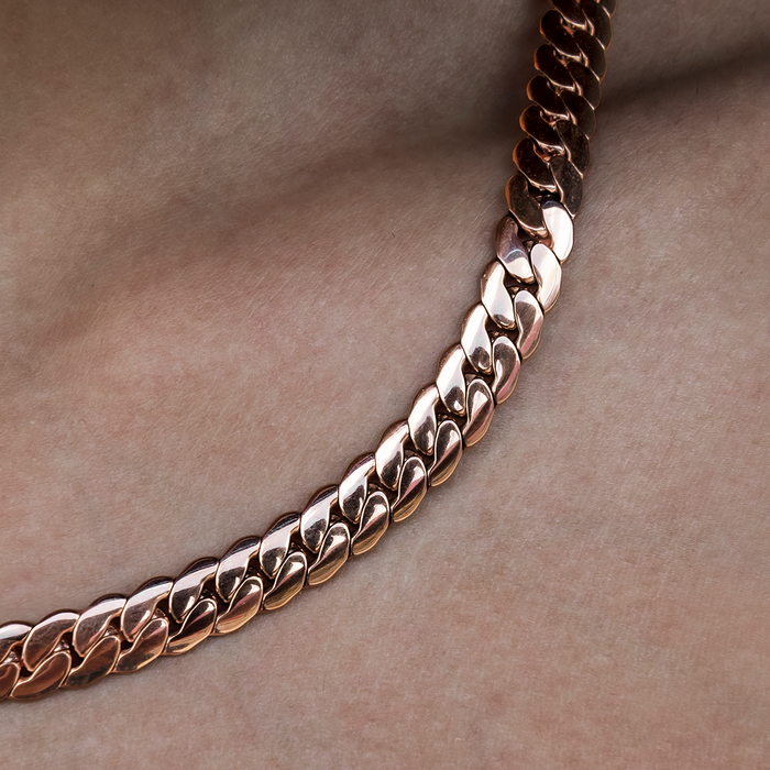 South Beach Cuban™ Necklace in Rose Gold- 8mm