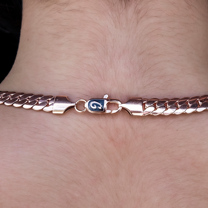 South Beach Cuban™ Necklace in Rose Gold- 8mm