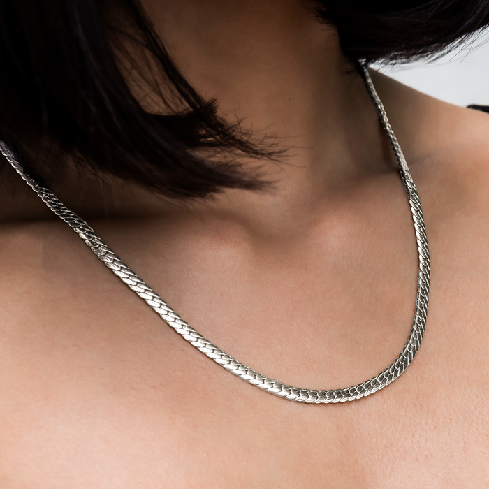South Beach Cuban™ Necklace in White Gold- 5mm