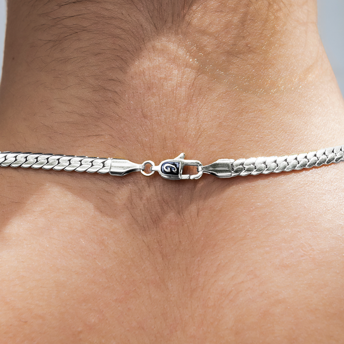 South Beach Cuban™ Necklace in White Gold- 5mm