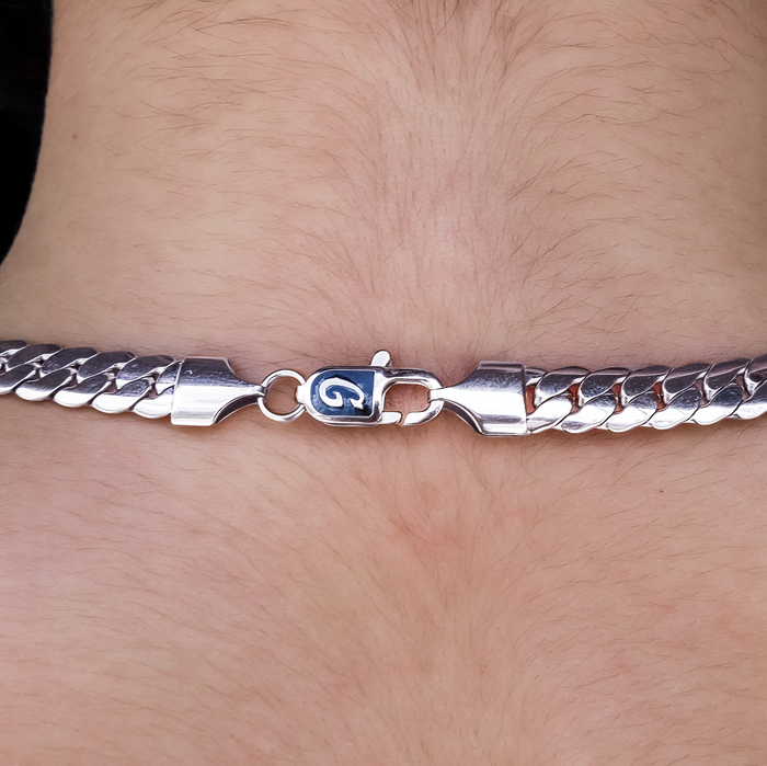 South Beach Cuban™ Necklace in White Gold- 8mm