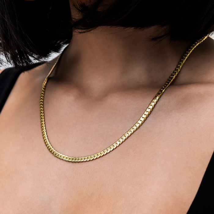 South Beach Cuban™ Necklace in Yellow Gold- 5mm