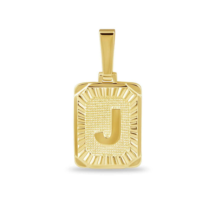 18k Yellow Gold Plated / J / Yellow Gold