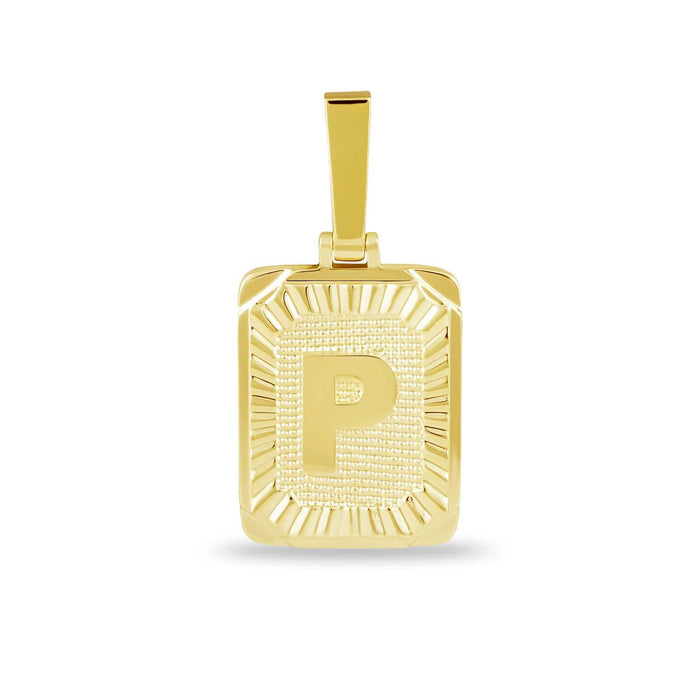 18k Yellow Gold Plated / P / Yellow Gold
