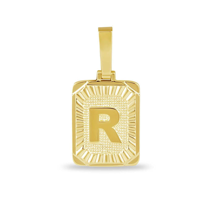 18k Yellow Gold Plated / R / Yellow Gold