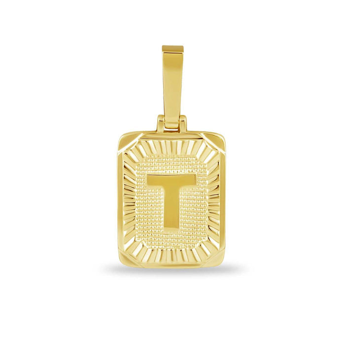 18k Yellow Gold Plated / T / Yellow Gold
