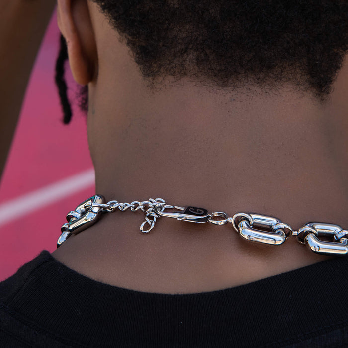 Square Link Chain in White Gold - 15MM