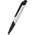 S.T. Dupont Defi Millennium Stealth Ballpoint Pen - Brushed Chrome with Matte Black - Pen Boutique Ltd