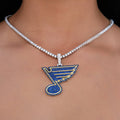 St. Louis Blues Official NHL Logo Pendant in White Gold