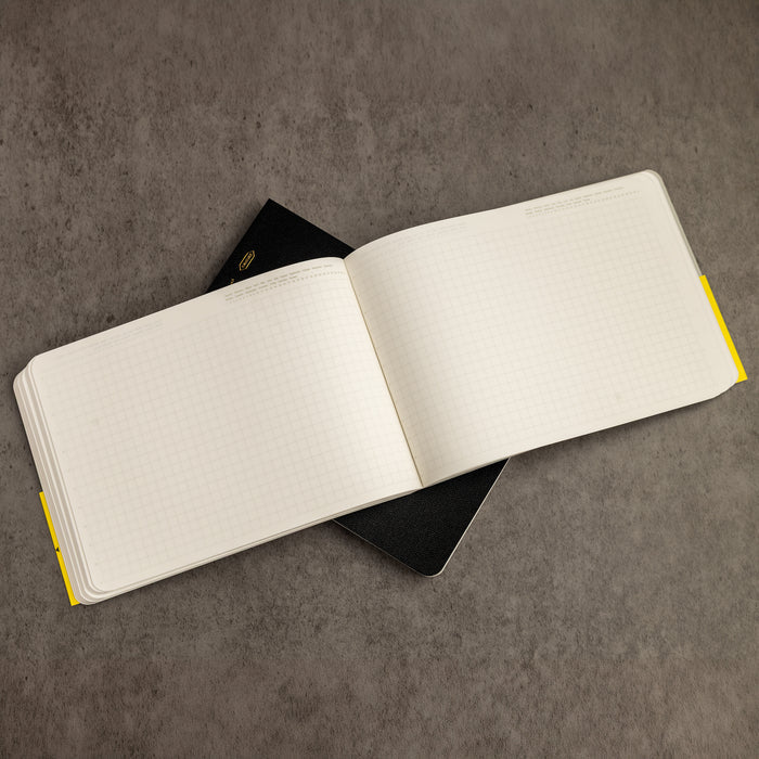 Stalogy 365Days Notebook - Black - Grid - Landscape B6 - Pen Boutique Ltd