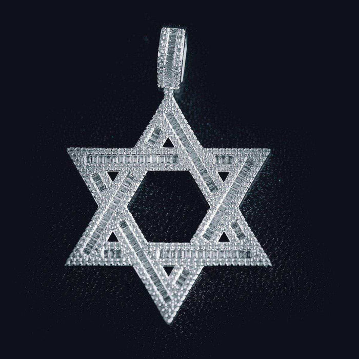 Star of David Pendant in White Gold - The GLD Shop