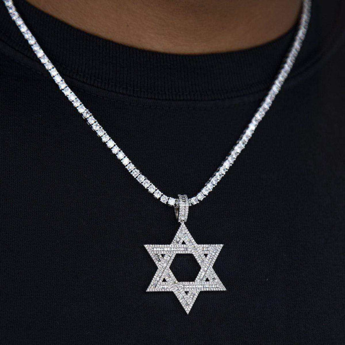 Star of David Pendant in White Gold - The GLD Shop