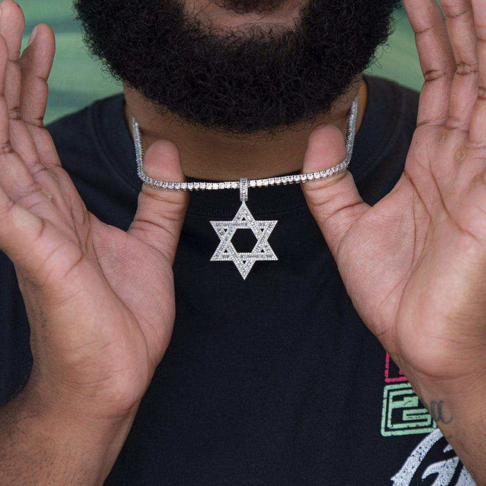 Star of David Pendant in White Gold - The GLD Shop