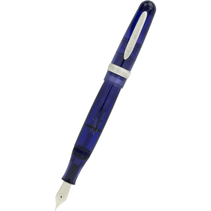 Stipula Etruria Rainbow Fountain Pen - Clear Purple - Stainless Steel (Limited Edition) - Pen Boutique Ltd