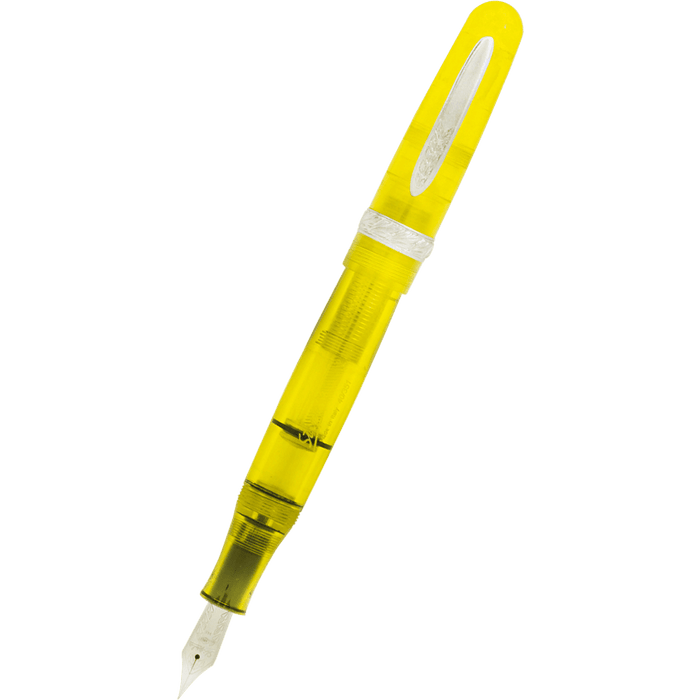 Stipula Etruria Rainbow Fountain Pen - Clear Yellow - Stainless Steel (Limited Edition) - Pen Boutique Ltd