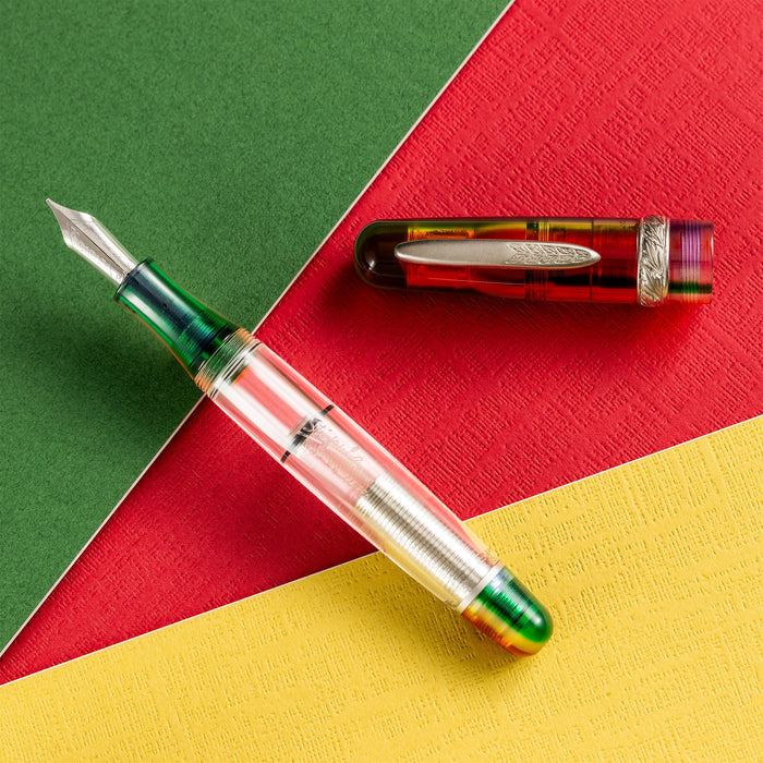Stipula Etruria Rainbow Fountain Pen - Prisma Di Luce - Stainless Steel (Limited Edition) - Pen Boutique Ltd