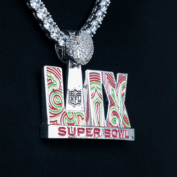Super Bowl LIX Logo Pendant - White Gold